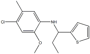 4-chloro-2-methoxy-5-methyl-N-[1-(thiophen-2-yl)propyl]aniline