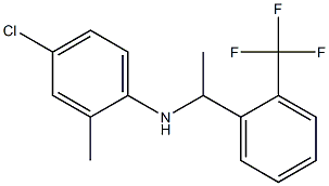 4-chloro-2-methyl-N-{1-[2-(trifluoromethyl)phenyl]ethyl}aniline 结构式