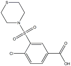 4-chloro-3-(thiomorpholine-4-sulfonyl)benzoic acid 结构式