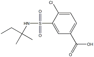 4-chloro-3-[(2-methylbutan-2-yl)sulfamoyl]benzoic acid 结构式