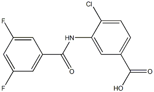 4-chloro-3-[(3,5-difluorobenzene)amido]benzoic acid 化学構造式