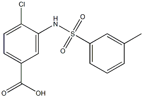 4-chloro-3-[(3-methylbenzene)sulfonamido]benzoic acid,,结构式