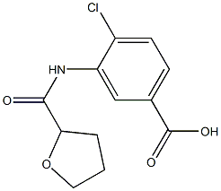 4-chloro-3-[(tetrahydrofuran-2-ylcarbonyl)amino]benzoic acid Structure