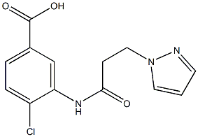 4-chloro-3-[3-(1H-pyrazol-1-yl)propanamido]benzoic acid