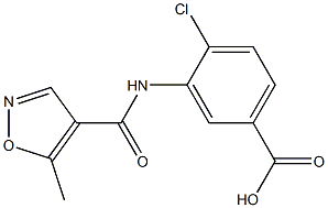 4-chloro-3-{[(5-methylisoxazol-4-yl)carbonyl]amino}benzoic acid 化学構造式