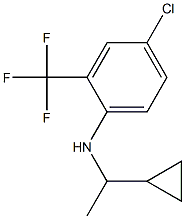 4-chloro-N-(1-cyclopropylethyl)-2-(trifluoromethyl)aniline Struktur