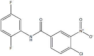 4-chloro-N-(2,5-difluorophenyl)-3-nitrobenzamide 化学構造式