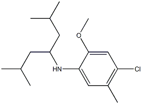  4-chloro-N-(2,6-dimethylheptan-4-yl)-2-methoxy-5-methylaniline