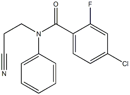 4-chloro-N-(2-cyanoethyl)-2-fluoro-N-phenylbenzamide Struktur