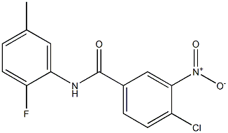 4-chloro-N-(2-fluoro-5-methylphenyl)-3-nitrobenzamide Struktur