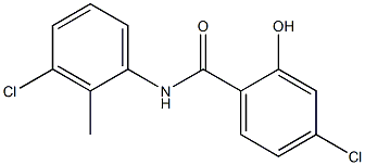 4-chloro-N-(3-chloro-2-methylphenyl)-2-hydroxybenzamide 结构式