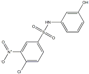 4-chloro-N-(3-hydroxyphenyl)-3-nitrobenzene-1-sulfonamide,,结构式