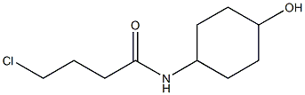4-chloro-N-(4-hydroxycyclohexyl)butanamide 化学構造式