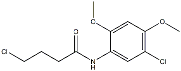 4-chloro-N-(5-chloro-2,4-dimethoxyphenyl)butanamide,,结构式