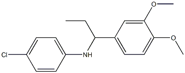 4-chloro-N-[1-(3,4-dimethoxyphenyl)propyl]aniline,,结构式