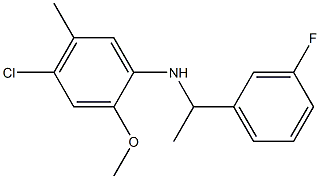 4-chloro-N-[1-(3-fluorophenyl)ethyl]-2-methoxy-5-methylaniline Struktur