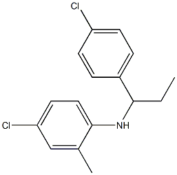 4-chloro-N-[1-(4-chlorophenyl)propyl]-2-methylaniline