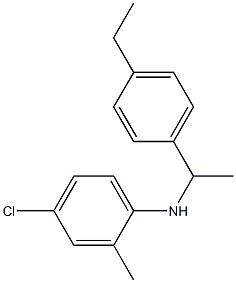 4-chloro-N-[1-(4-ethylphenyl)ethyl]-2-methylaniline Structure