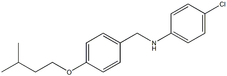 4-chloro-N-{[4-(3-methylbutoxy)phenyl]methyl}aniline Structure