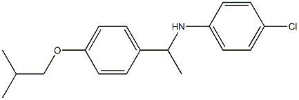 4-chloro-N-{1-[4-(2-methylpropoxy)phenyl]ethyl}aniline,,结构式