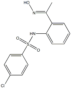 4-chloro-N-{2-[1-(hydroxyimino)ethyl]phenyl}benzene-1-sulfonamide,,结构式