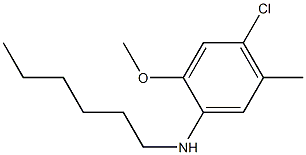 4-chloro-N-hexyl-2-methoxy-5-methylaniline Structure