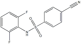 4-cyano-N-(2,6-difluorophenyl)benzene-1-sulfonamide Structure