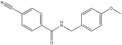 4-cyano-N-(4-methoxybenzyl)benzamide Struktur
