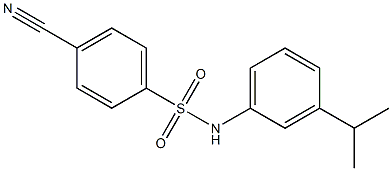 4-cyano-N-[3-(propan-2-yl)phenyl]benzene-1-sulfonamide 化学構造式