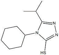 4-cyclohexyl-5-(propan-2-yl)-4H-1,2,4-triazole-3-thiol,,结构式