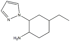 4-ethyl-2-(1H-pyrazol-1-yl)cyclohexanamine,,结构式