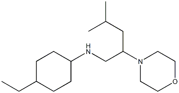 4-ethyl-N-[4-methyl-2-(morpholin-4-yl)pentyl]cyclohexan-1-amine Structure