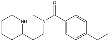 4-ethyl-N-methyl-N-[2-(piperidin-2-yl)ethyl]benzamide Struktur