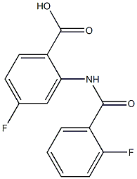 4-fluoro-2-[(2-fluorobenzoyl)amino]benzoic acid 结构式