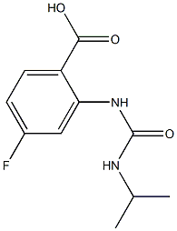 4-fluoro-2-[(propan-2-ylcarbamoyl)amino]benzoic acid Structure