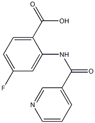 4-fluoro-2-[(pyridin-3-ylcarbonyl)amino]benzoic acid,,结构式