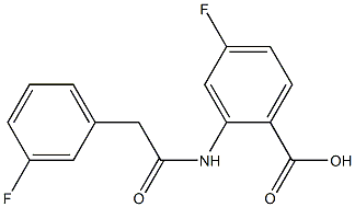 4-fluoro-2-[2-(3-fluorophenyl)acetamido]benzoic acid,,结构式