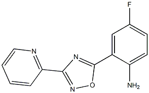 4-fluoro-2-[3-(pyridin-2-yl)-1,2,4-oxadiazol-5-yl]aniline Struktur