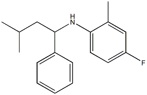 4-fluoro-2-methyl-N-(3-methyl-1-phenylbutyl)aniline
