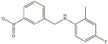  4-fluoro-2-methyl-N-[(3-nitrophenyl)methyl]aniline