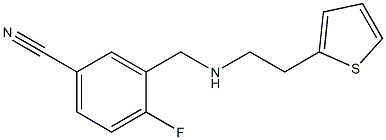4-fluoro-3-({[2-(thiophen-2-yl)ethyl]amino}methyl)benzonitrile Struktur