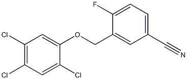 4-fluoro-3-(2,4,5-trichlorophenoxymethyl)benzonitrile Structure