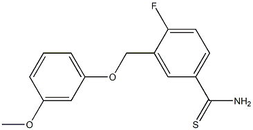 4-fluoro-3-(3-methoxyphenoxymethyl)benzene-1-carbothioamide 化学構造式