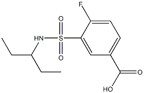 4-fluoro-3-(pentan-3-ylsulfamoyl)benzoic acid Structure