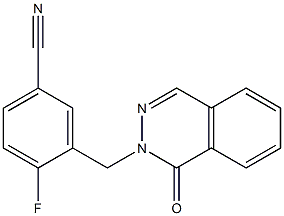  4-fluoro-3-[(1-oxophthalazin-2(1H)-yl)methyl]benzonitrile