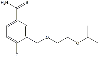 4-fluoro-3-[(2-isopropoxyethoxy)methyl]benzenecarbothioamide Structure