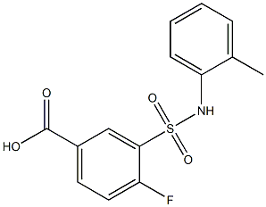 4-fluoro-3-[(2-methylphenyl)sulfamoyl]benzoic acid