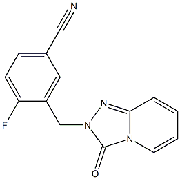 4-fluoro-3-[(3-oxo[1,2,4]triazolo[4,3-a]pyridin-2(3H)-yl)methyl]benzonitrile|