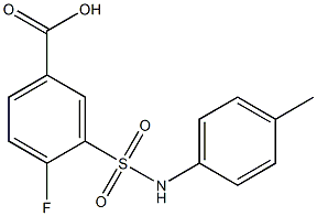 4-fluoro-3-[(4-methylphenyl)sulfamoyl]benzoic acid Structure