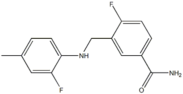 4-fluoro-3-{[(2-fluoro-4-methylphenyl)amino]methyl}benzamide